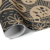 Elegantes, geometrisches Abstraktes Tribal-Muster| Geschenkpapier (Rolleneckpunkt)