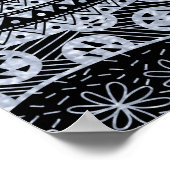 Elegantes geometrisches Abstraktes Tribal-Muster Poster (Ecke)