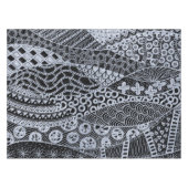 Elegantes geometrisches Abstraktes Tribal-Muster Tischdecke (Vorderseite (Horizontal))