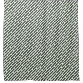 Elegantes geometrisches Allover-Muster Duschvorhang (Vorderseite)