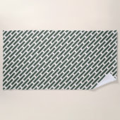 Elegantes geometrisches Allover-Muster Strandtuch (Vorderseite)