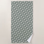 Elegantes geometrisches Allover-Muster Strandtuch (Vorderseite)
