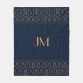 Elegantes geometrisches Art Deco Design Fleecedecke (Vorderseite)