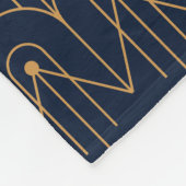 Elegantes geometrisches Art Deco Design Fleecedecke (Ecke)