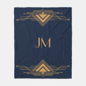 Elegantes geometrisches Art Deco Design Fleecedecke (Vorderseite)