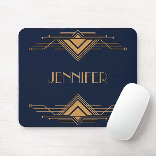 Elegantes geometrisches Art Deco Design Mousepad (Mit Mouse)