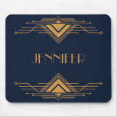 Elegantes geometrisches Art Deco Design Mousepad (Vorne)