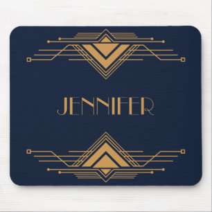 Elegantes geometrisches Art Deco Design Mousepad