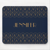 Elegantes geometrisches Art Deco Design Mousepad (Vorne)
