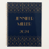 Elegantes geometrisches Art Deco Design Planer (Vorderseite)