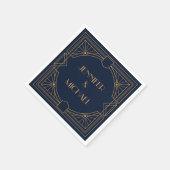 Elegantes geometrisches Art Deco Design Serviette (Ecke)