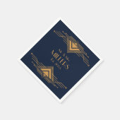 Elegantes geometrisches Art Deco Design Serviette (Ecke)