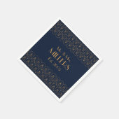 Elegantes geometrisches Art Deco Design Serviette (Ecke)