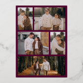 Elegantes geometrisches Art Deco Wedding Pum Gold Folieneinladung (Rückseite)