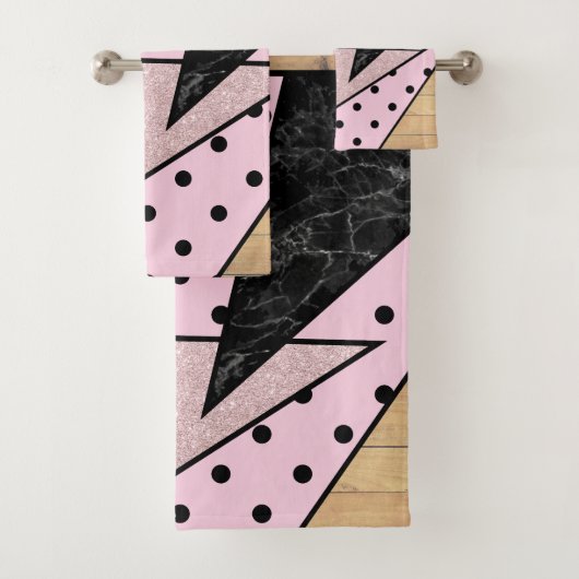 Elegantes geometrisches badhandtuch set (Insitu)