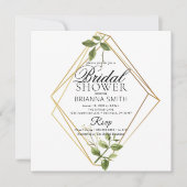 Elegantes geometrisches Brautparty Einladung (Vorderseite)