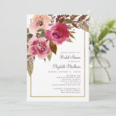 Elegantes geometrisches Brautparty Einladung (Stehend Vorderseite)