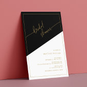 Elegantes geometrisches Brautparty Einladung