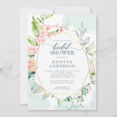 Elegantes geometrisches Brautparty Einladung (Vorderseite)