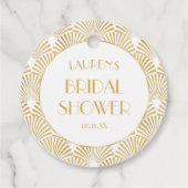 Elegantes geometrisches Brautparty Geschenkanhänger (Rückseite)