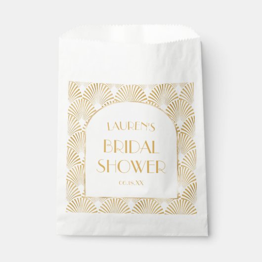 Elegantes geometrisches Brautparty Geschenktütchen (Vorderseite)