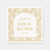 Elegantes geometrisches Brautparty Serviette (Vorderseite)