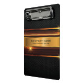 elegantes geometrisches Design aus Schwarz und Gol Mini Klemmbrett (Gewinkelt2)