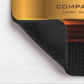 Elegantes geometrisches Design aus Schwarz und Gol Mousepad (Ecke)