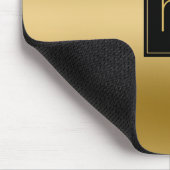 Elegantes geometrisches Design mit Gold und Schwar Mousepad (Ecke)