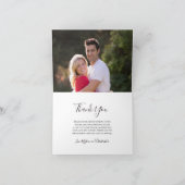 Elegantes geometrisches Foto Dankeskarte (Innenseite)