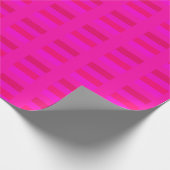 Elegantes geometrisches Fuchsia, rot und schockier Geschenkpapier (Ecke)