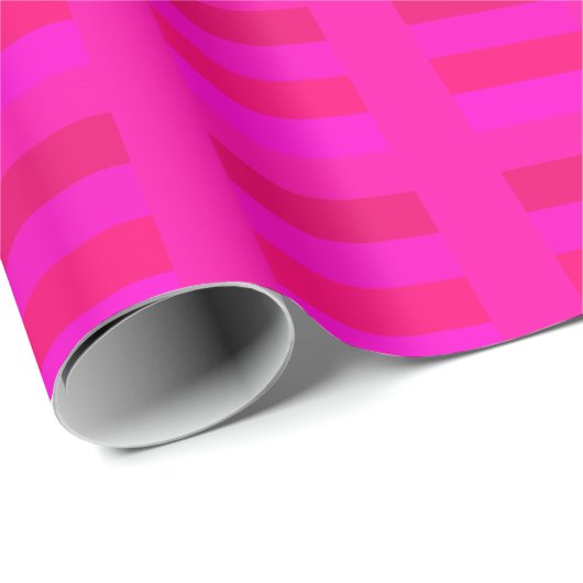 Elegantes geometrisches Fuchsia, rot und schockier Geschenkpapier (Rolleneckpunkt)
