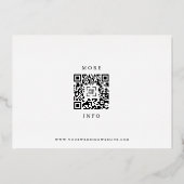 Elegantes geometrisches Gold Save the Date Folieneinladung (Rückseite)