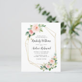 elegantes geometrisches Gold und Blütenrot (Stehend Vorderseite)