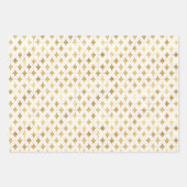 Elegantes geometrisches Goldmuster Geschenkpapier Set (Vorderseite 3)