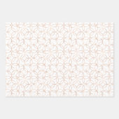 Elegantes geometrisches Goldmuster Geschenkpapier Set (Vorderseite)