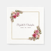 Elegantes geometrisches Hochzeitsdekor Serviette (Vorderseite)