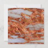 Elegantes geometrisches Hochzeitsgrat aus Kupfer Einladung (Rückseite)