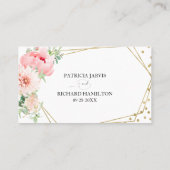 Elegantes geometrisches Hochzeitsonline-UAWG Visitenkarte (Rückseite)