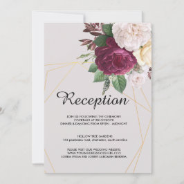 Elegantes geometrisches Hochzeitsprogramm Einladung