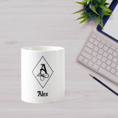 Elegantes geometrisches Initial-Monogramm A Kaffeetasse