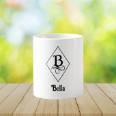 Elegantes geometrisches Initial-Monogramm B Kaffeetasse