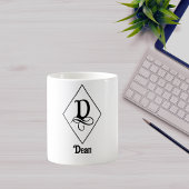 Elegantes geometrisches Initial-Monogramm D Kaffeetasse