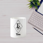 Elegantes geometrisches Initial-Monogramm E Kaffeetasse