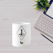 Elegantes geometrisches Initial-Monogramm I Kaffeetasse