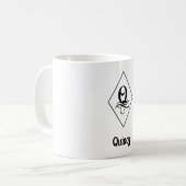 Elegantes geometrisches Initial-Monogramm Q Kaffeetasse (Vorderseite Links)