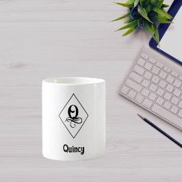 Elegantes geometrisches Initial-Monogramm Q Kaffeetasse