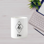 Elegantes geometrisches Initial-Monogramm Z Kaffeetasse