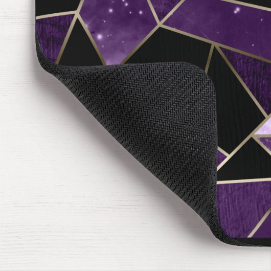 Elegantes geometrisches Lila Abstraktes Muster Mousepad (Ecke)