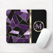 Elegantes geometrisches Lila Abstraktes Muster Mousepad (Mit Mouse)